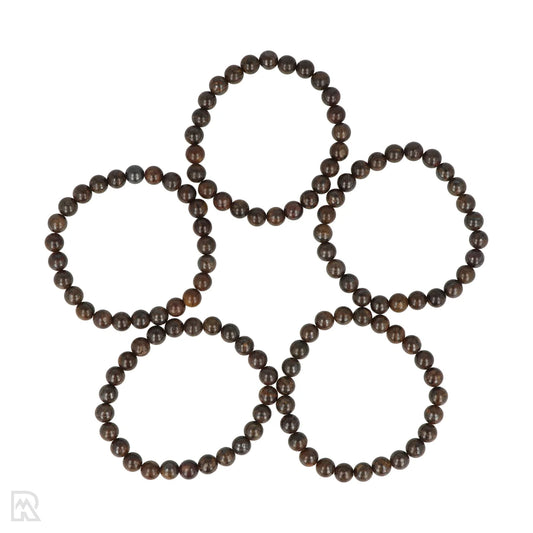 Bronziet armband 4-8mm met bronzen glans