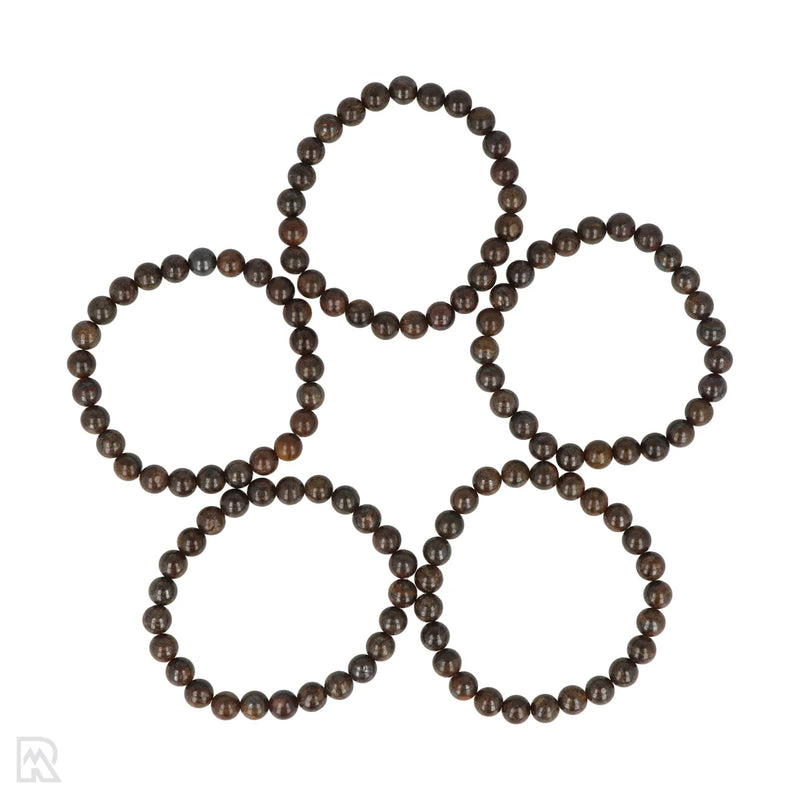 Bronziet armband 4-8mm met bronzen glans