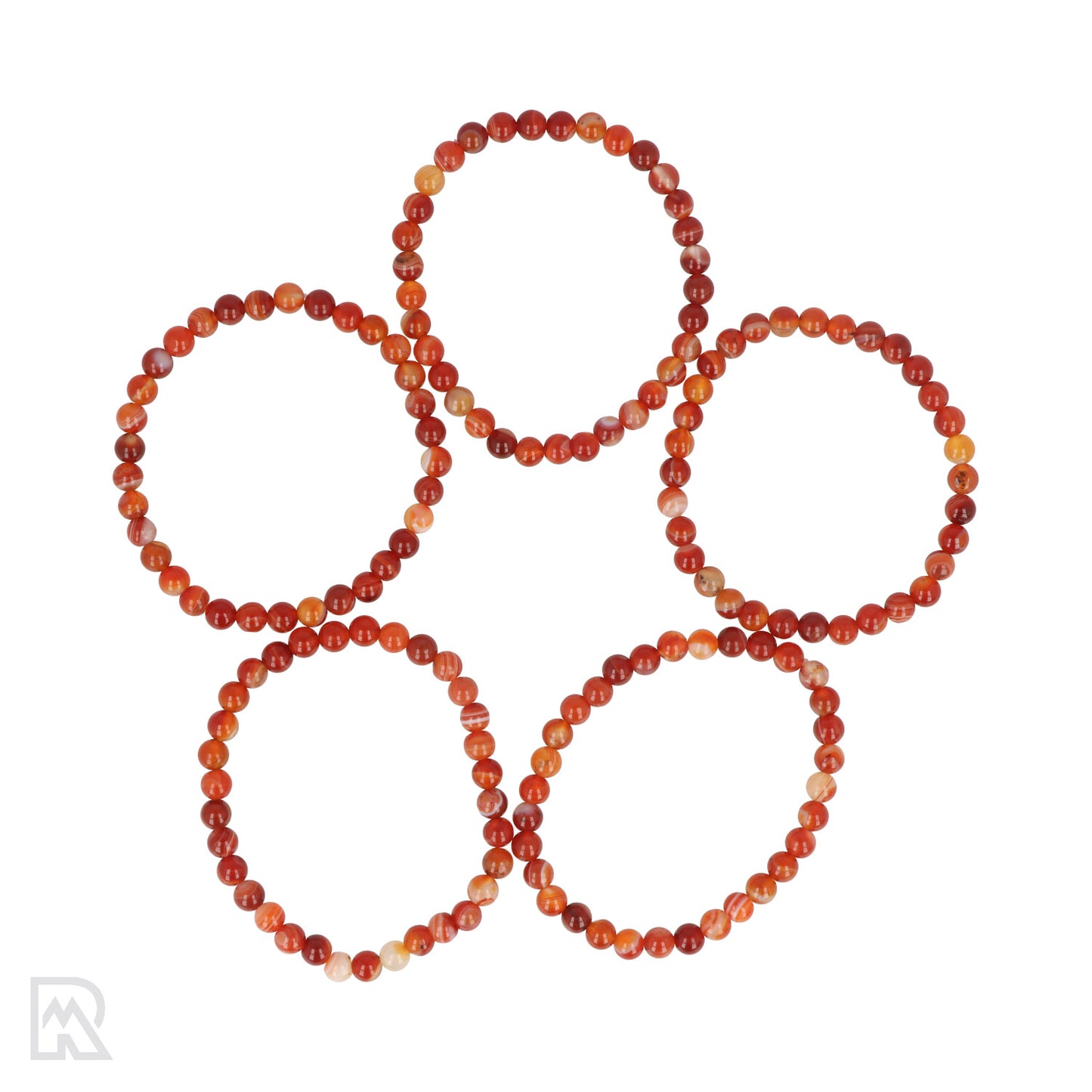 Carneool armband 4-8mm in warme oranje
