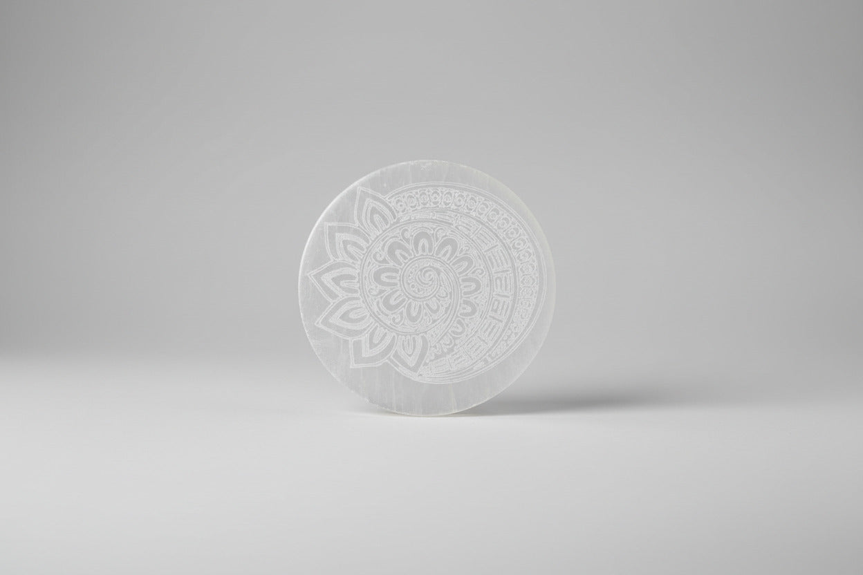 Seleniet oplaad schijf met mandala