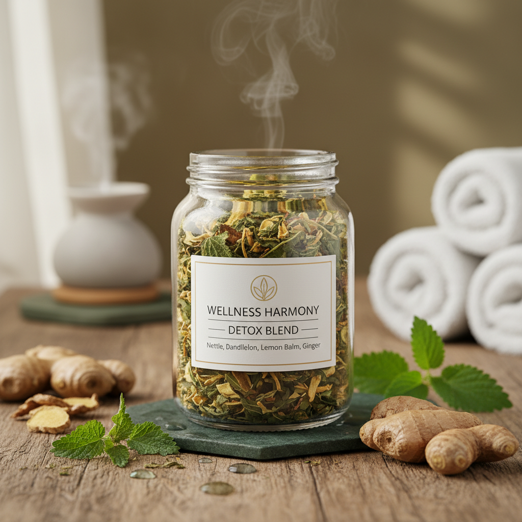 Detoxthee met brandnetel, paardebloem, citroenmelisse en gember