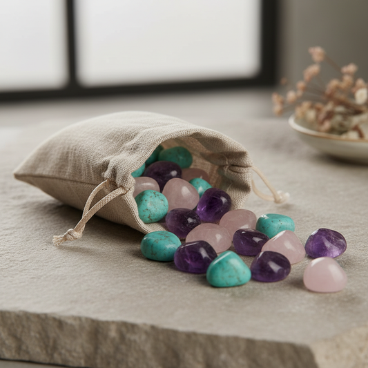 Set edelstenen support voor rouw & verlies