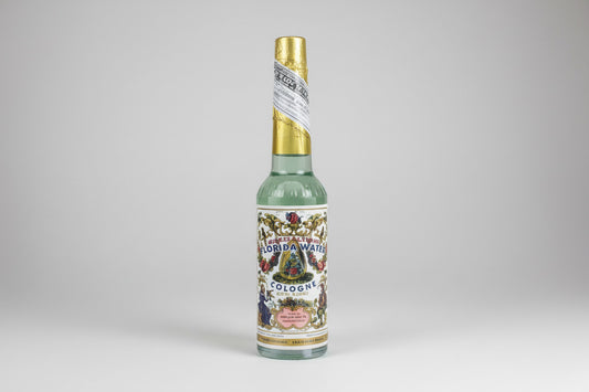 Flesje Florida Water cologne met klassiek etiket voor reiniging