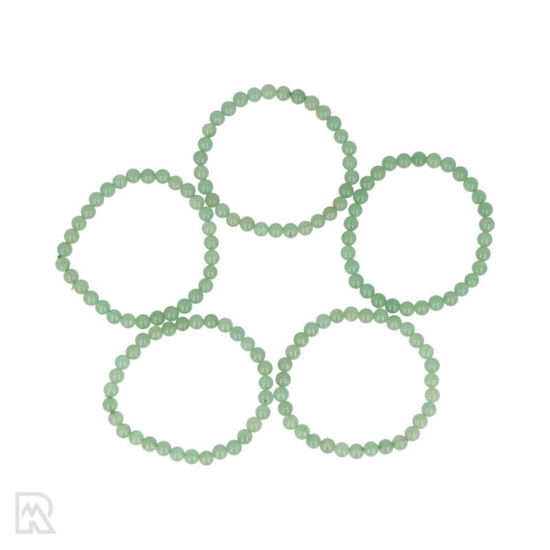 Groene aventurijn armband met glinsterende mica