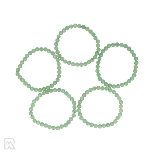 Groene aventurijn armband met glinsterende mica