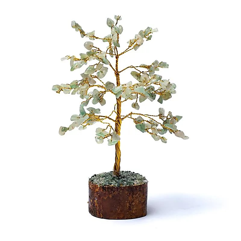 Groene aventurijn edelsteenboompje met glans