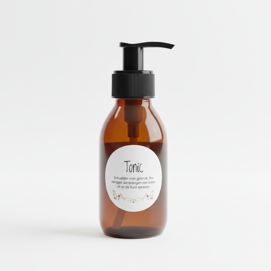 Handgemaakt tonic gezichtswater flesje