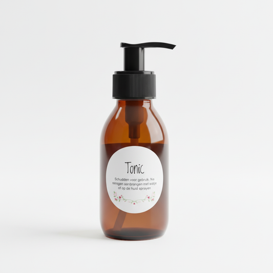 Handgemaakt tonic gezichtswater flesje