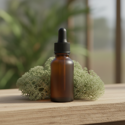 Flesje ijslandsmos tinctuur met natuurlijk korstmos label