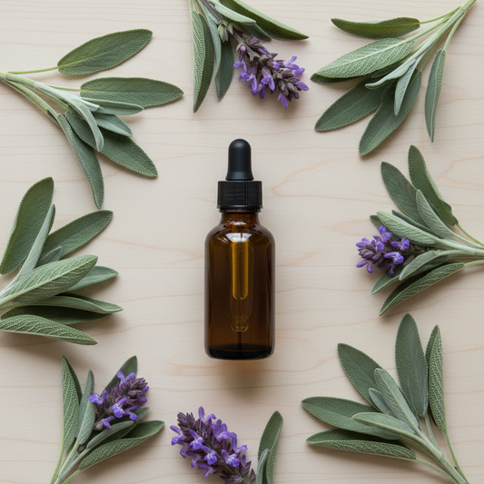 Flesje salie tinctuur met traditioneel plantaardig extract