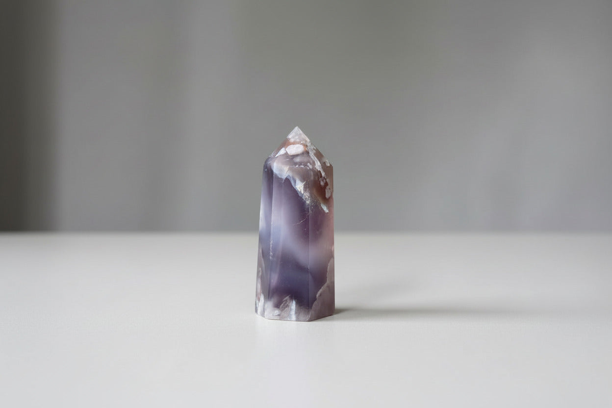 Bloemagaat Punt – 49 gram | Natuurlijke Edelsteen voor Grounding & Creativiteit