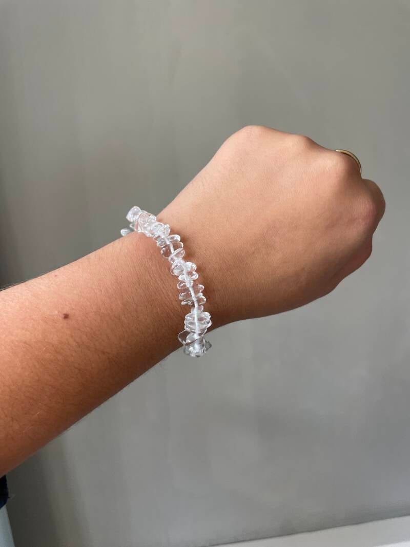 Bergkristal split armband