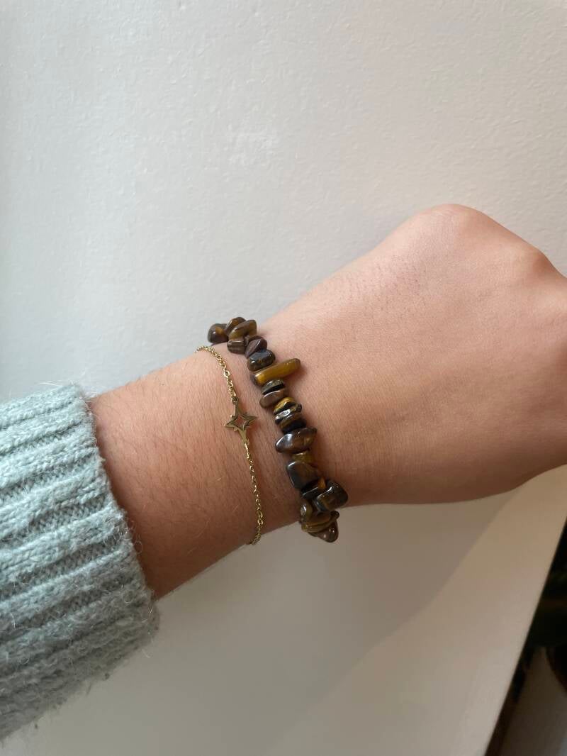 Tijgeroog split armband