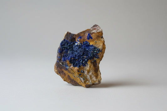 Azuriet-malachiet stuk met blauwe en groene kleuren