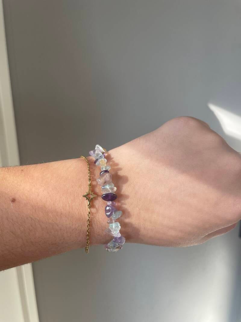 Fluorite split bracelet