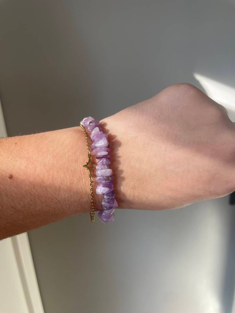 Lepidolite split bracelet