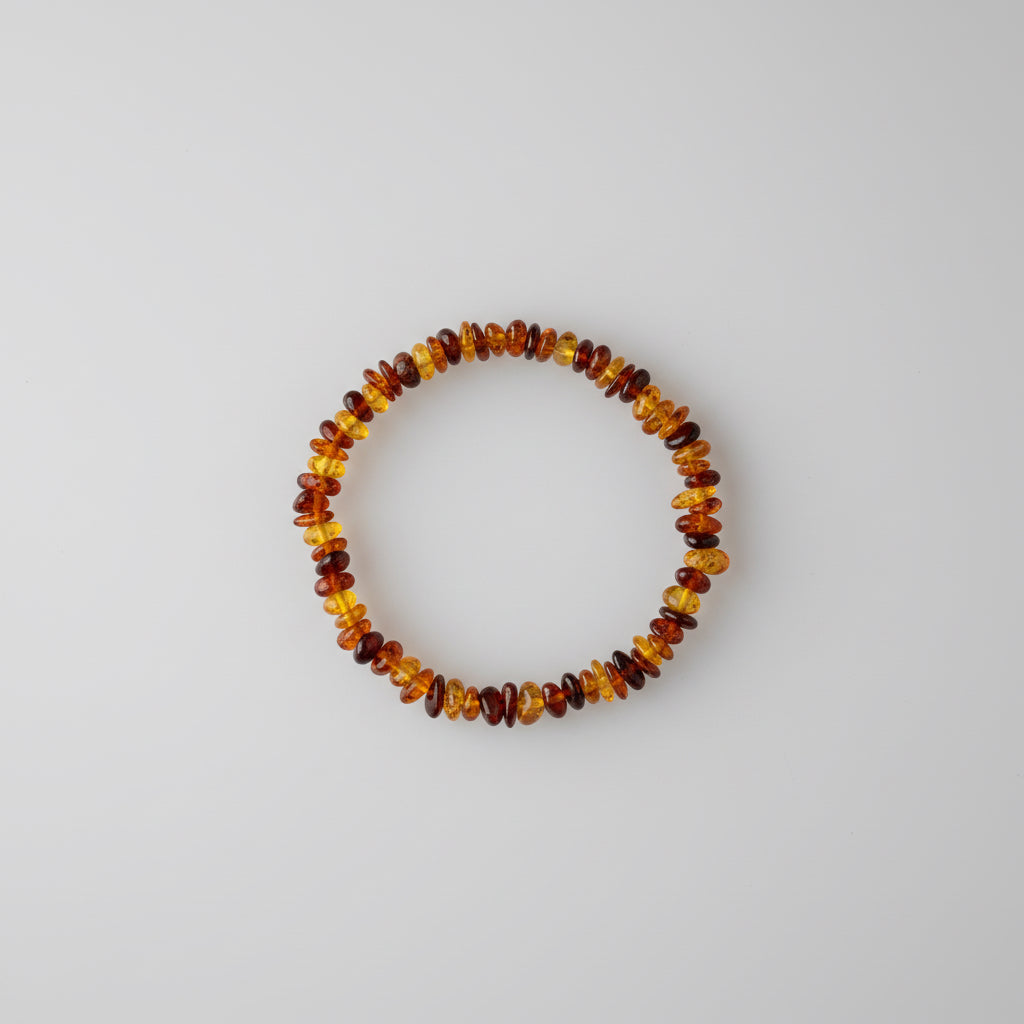 Barnsteen kinder armband met warme kralen