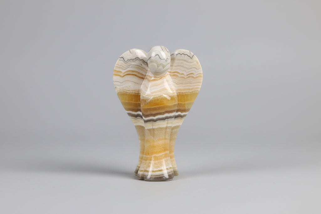 Grote zebra calciet engel van 1378g