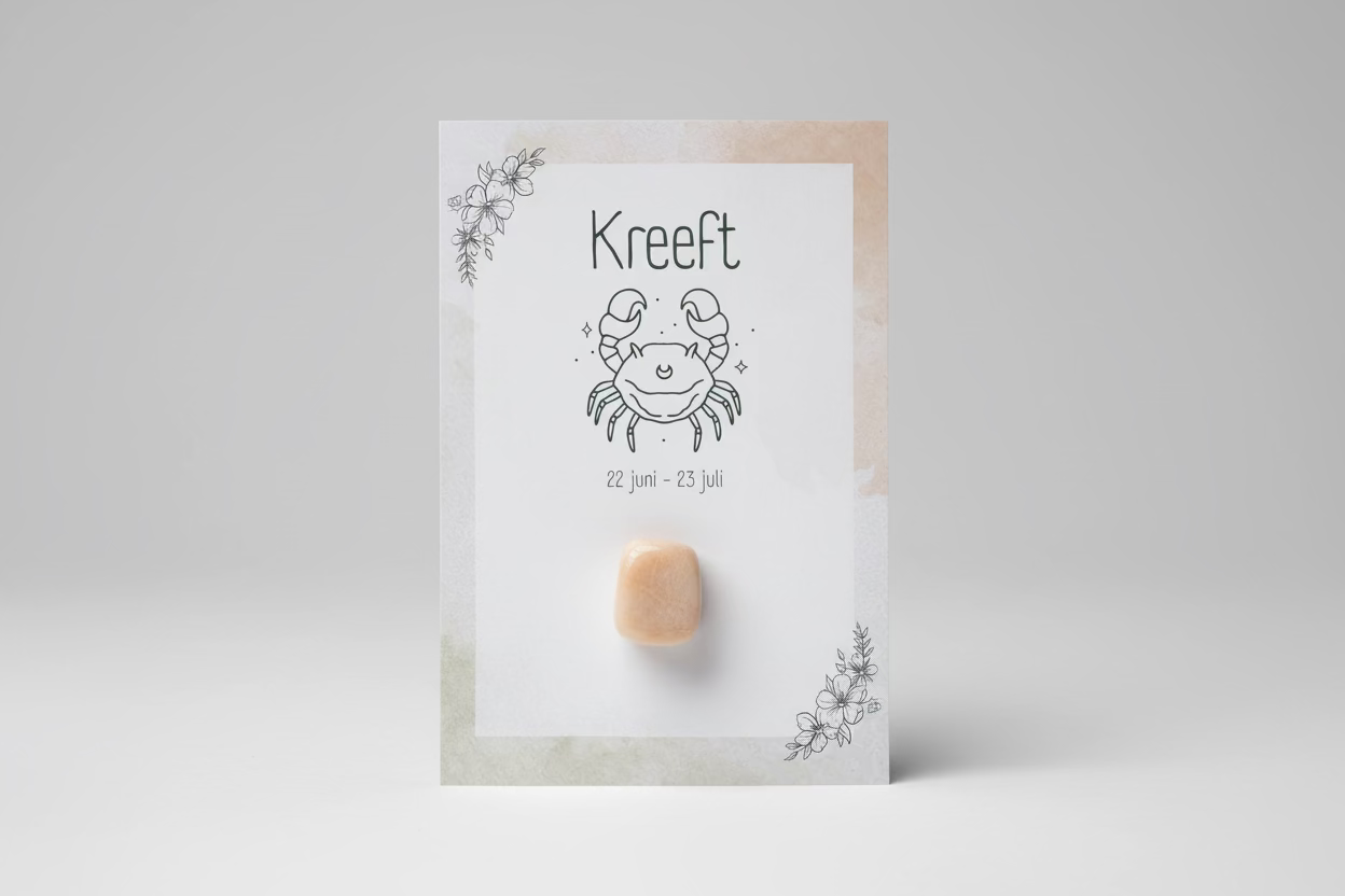 Kreeft Sterrenbeeld Kaart met Steen