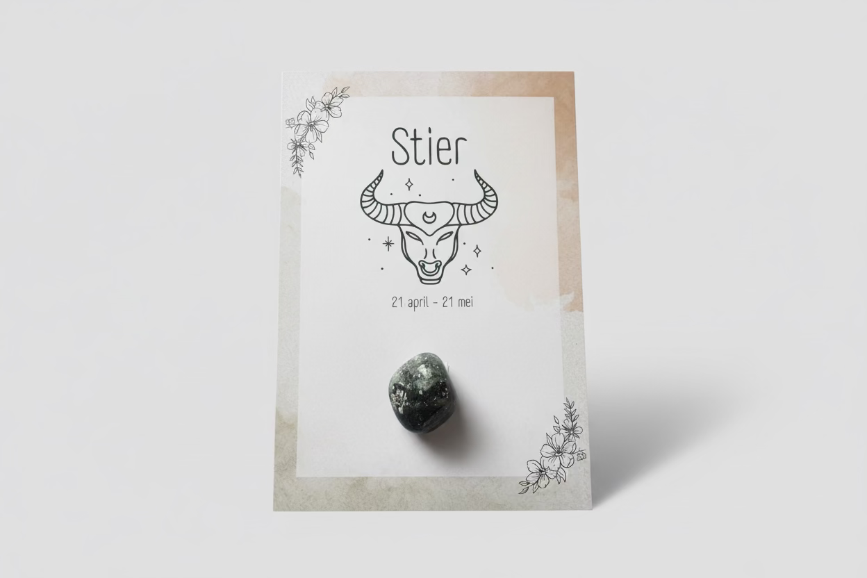 Stier Sterrenbeeld Kaart met Steen