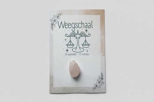 Libra Zodiac Card with Stone