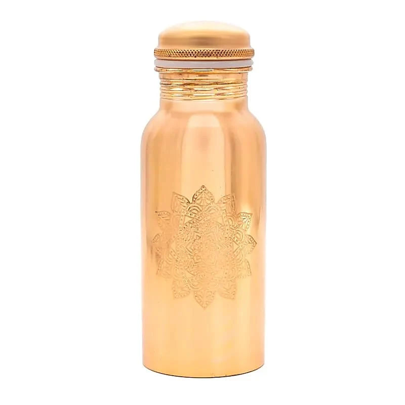 Koperen Waterfles met Mandala 500 ml