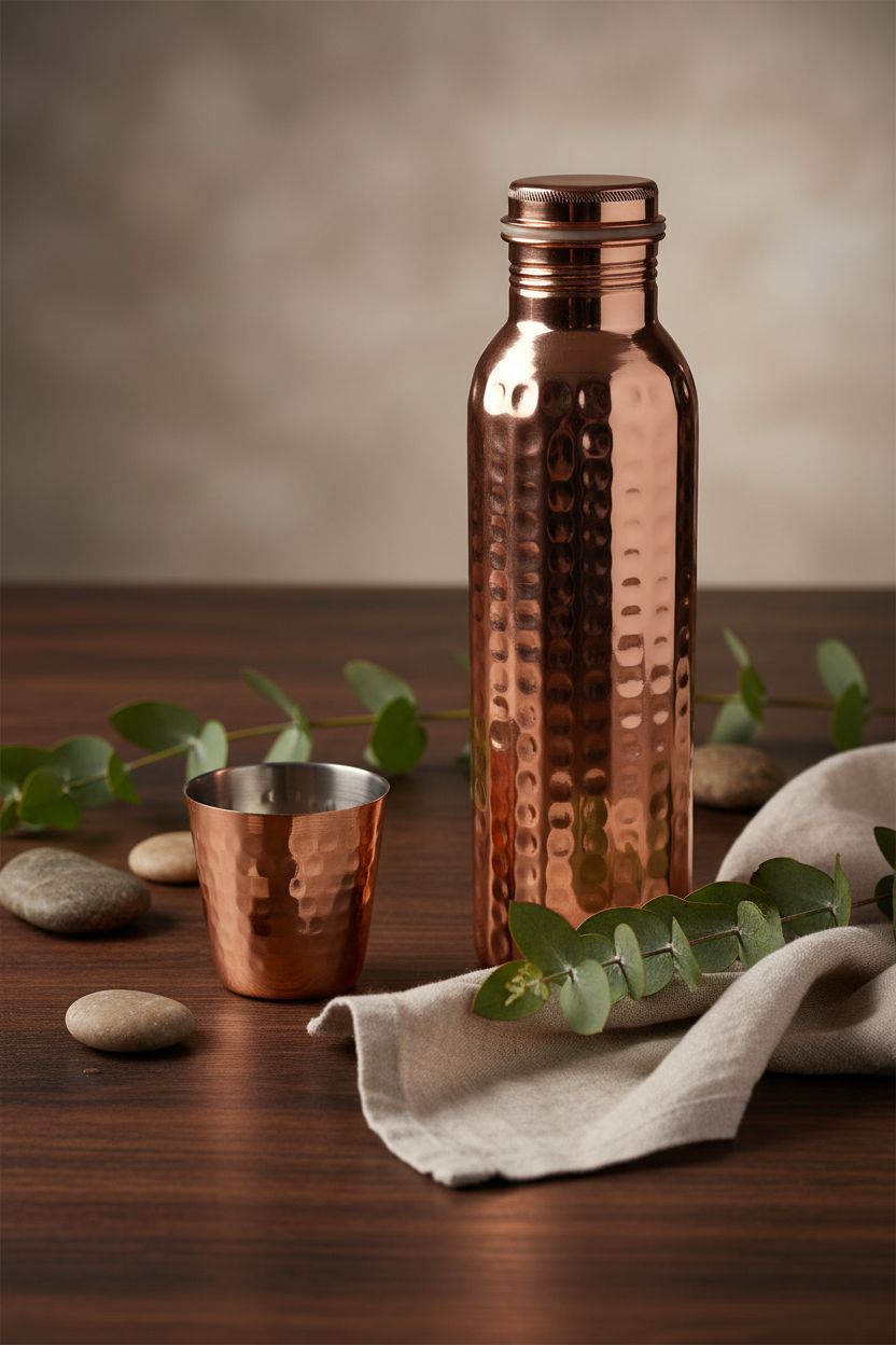 Koperen Waterfles spa-luxe productafbeelding