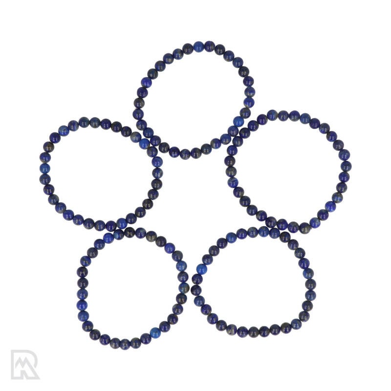 Lapis lazuli armband met diepblauwe kralen