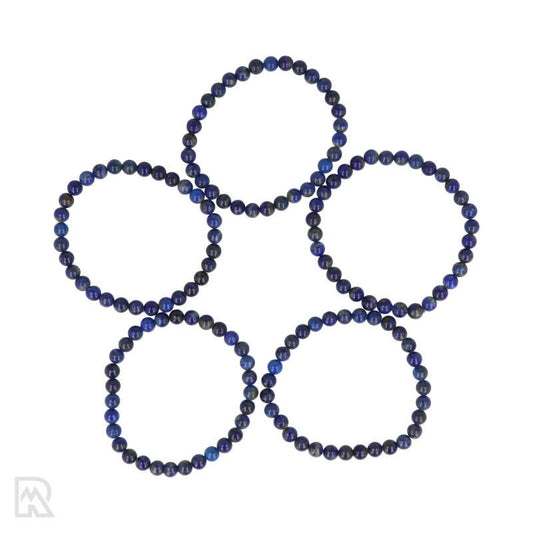 Lapis lazuli armband met diepblauwe kralen