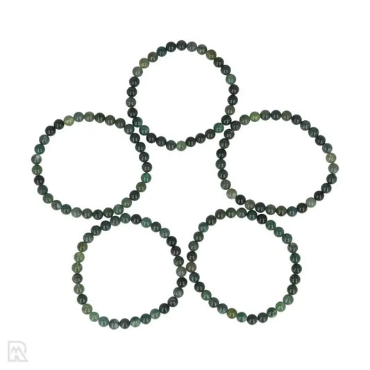Mosagaat armband met groene mos patronen