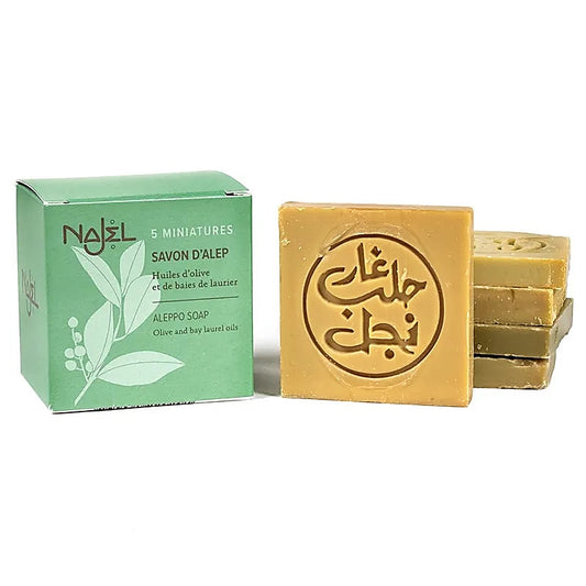 Set 5 mini Najel aleppo zeepjes