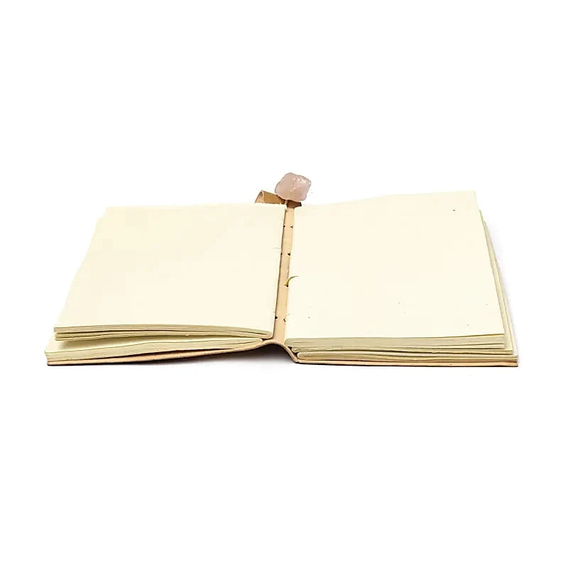 Notitieboek met maanfasen en edelsteen | 18 x 13 cm