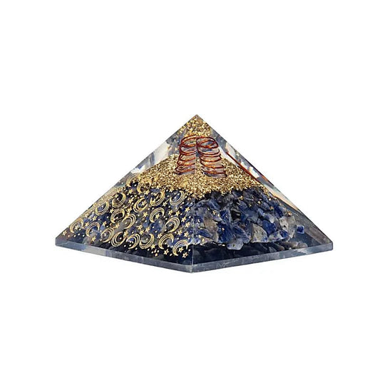 Orgonite piramide met sodaliet