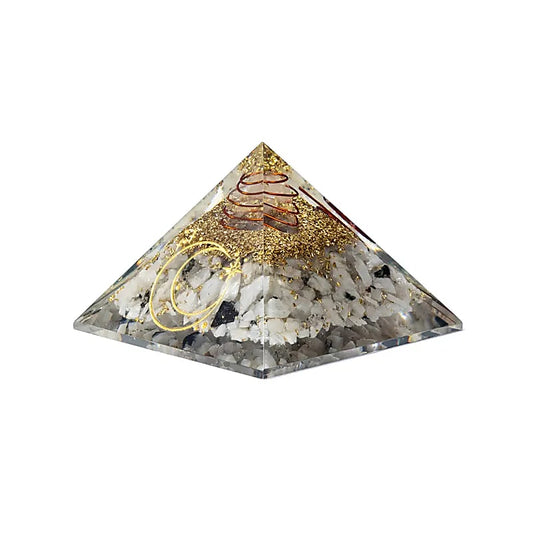 Orgonite piramide met maansteen