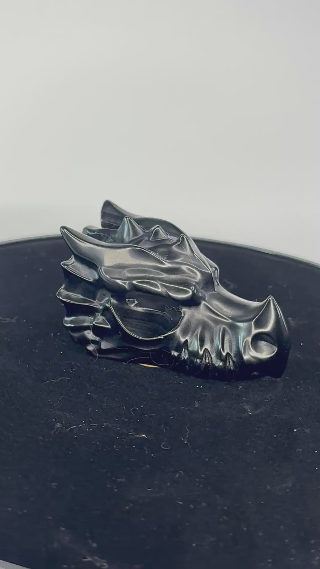 Obsidiaan drakenkop 360 graden zicht
