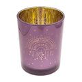 Sfeerlicht Glas Metallic Lila met Regenboog, Maan & Sterren