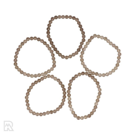 Rookkwarts armband met rookgrijze transparantie