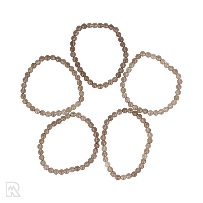 Rookkwarts armband met rookgrijze transparantie