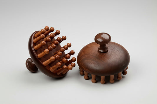 Houten scalp brush voor hoofdhuidmassage