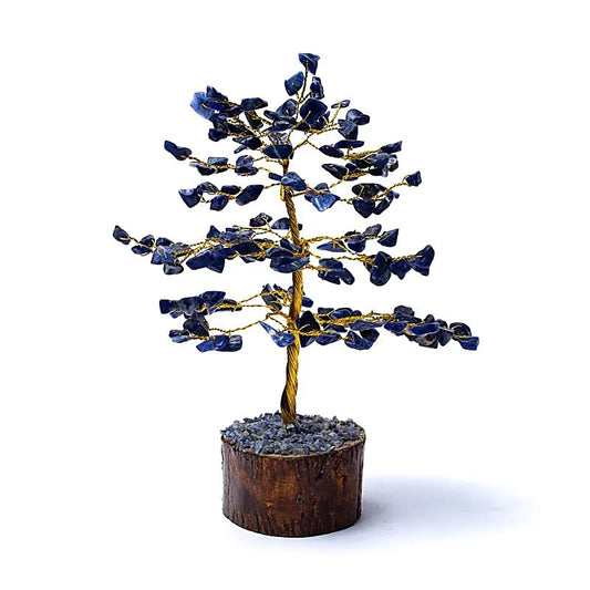 Sodaliet edelsteenboompje met blauwe steentjes