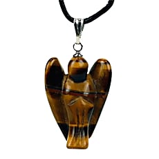 Tijgeroog engel hanger met vleugels