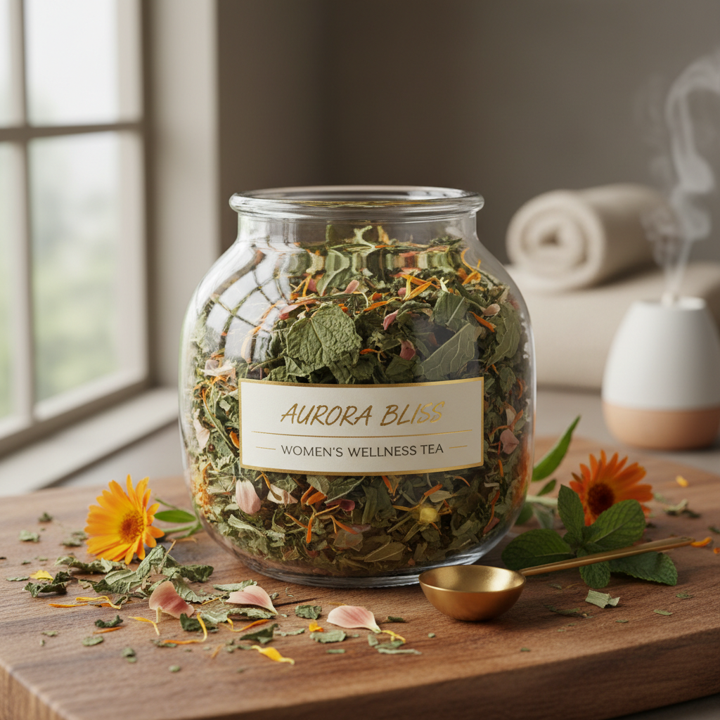 Vrouwenthee met vrouwenmantel, brandnetel, calendula en munt 